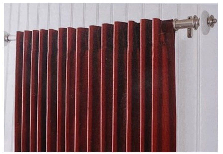 allen + roth Glenellen 84" Red Faux Silk Back Tab Lined Window Curtain Panel
