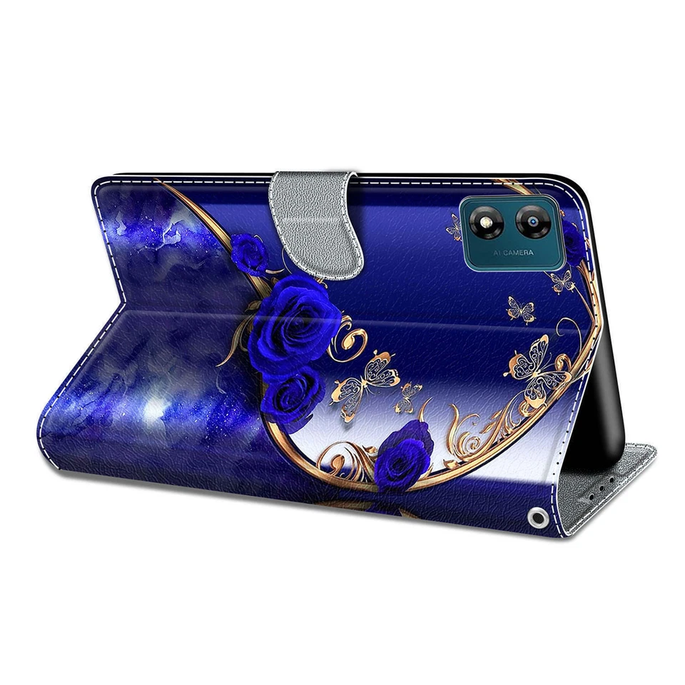 Butterfly Flower Wallet Cover Case For Motorola G85 G35 G15 G55 G75 G86 G56 G45 - Image 3 of 4