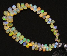 Natural Gem Ethiopian Opal Fine Quality 5x3 to 9x6MM Smooth Teardrop Beads 7"