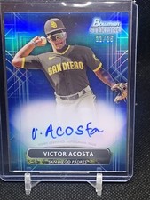 Victor Acosta 2022 Bowman Sterling Prospect On Card Auto /25 Padres Reds