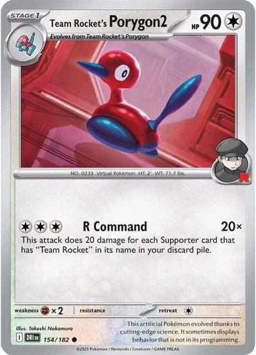 Team Rocket's Porygon2 154/182 Sv10: Destined Rivals