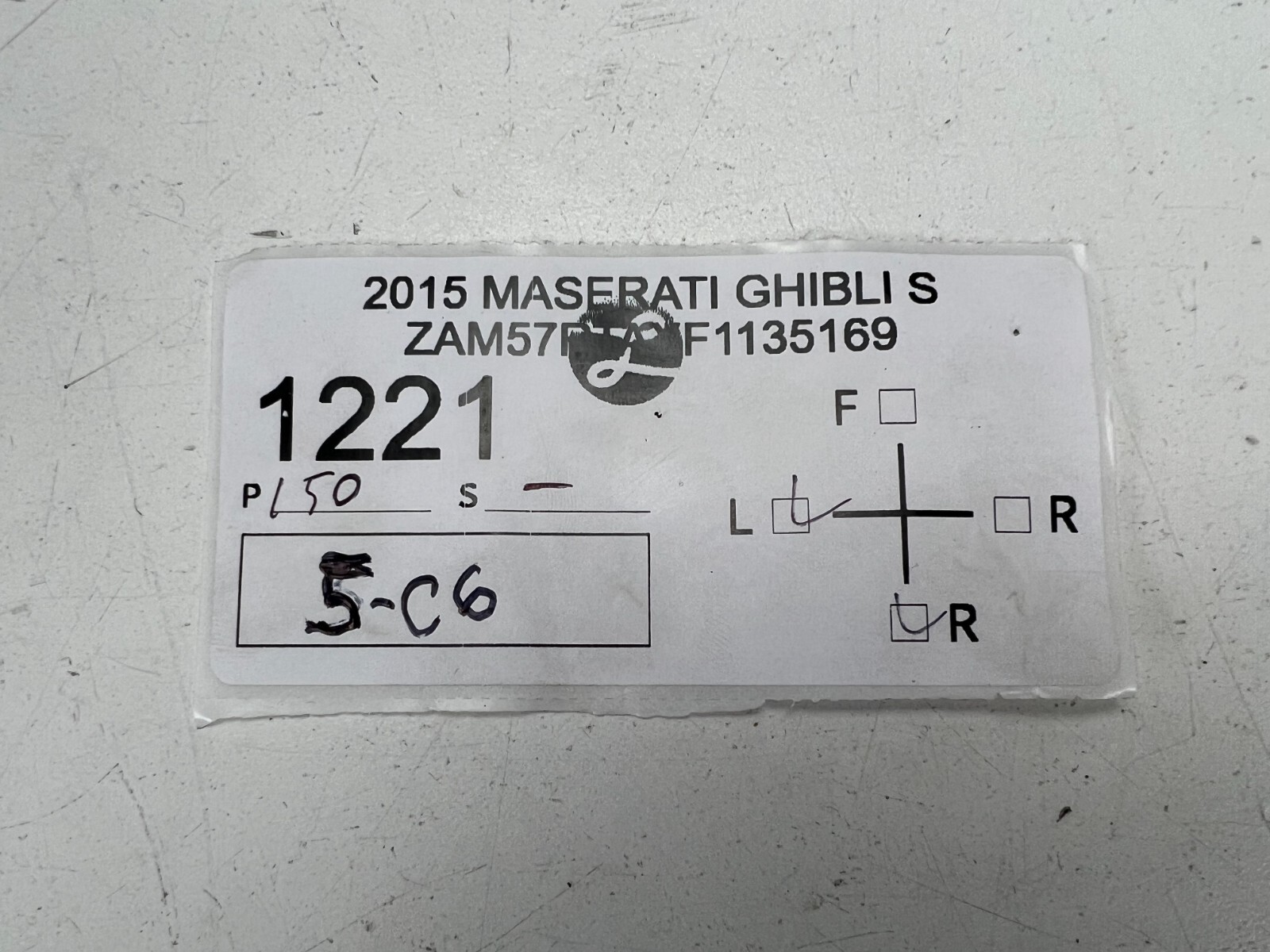 2014 - 2020 MASERATI GHIBLI REAR LEFT DRIVER SIDE INTERIOR DOOR PANEL BLACK OEM