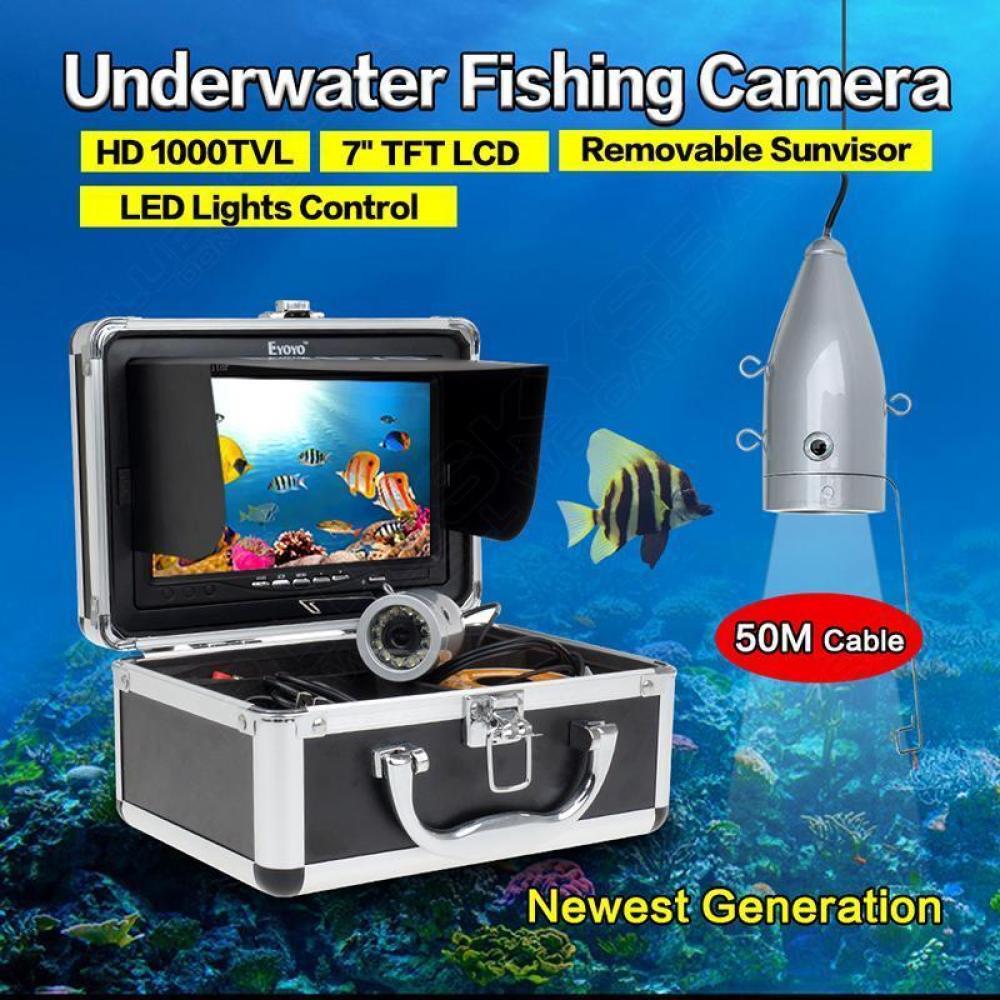 Eyoyo Underwater Camera 7Inch Color Screen 1000TVL Waterproof Finsh Finsh Finder eBay