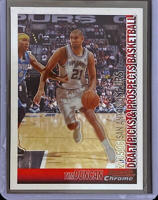 Tim Duncan - 2005-06 Topps Bowman Chrome Basketball #21