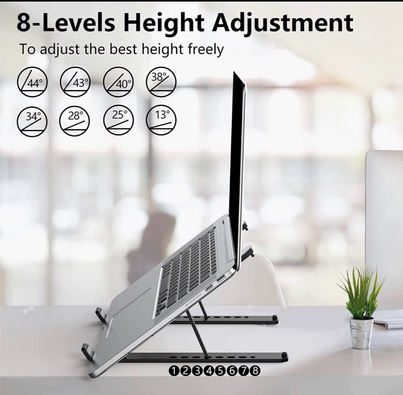 Laptop Stand for Desk, Adjustable Laptop Riser ABS-image