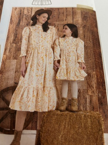 Simplicity Sewing Pattern S9653 The Prairie Dress Mother Daughter Girls Misses - Picture 2 of 7