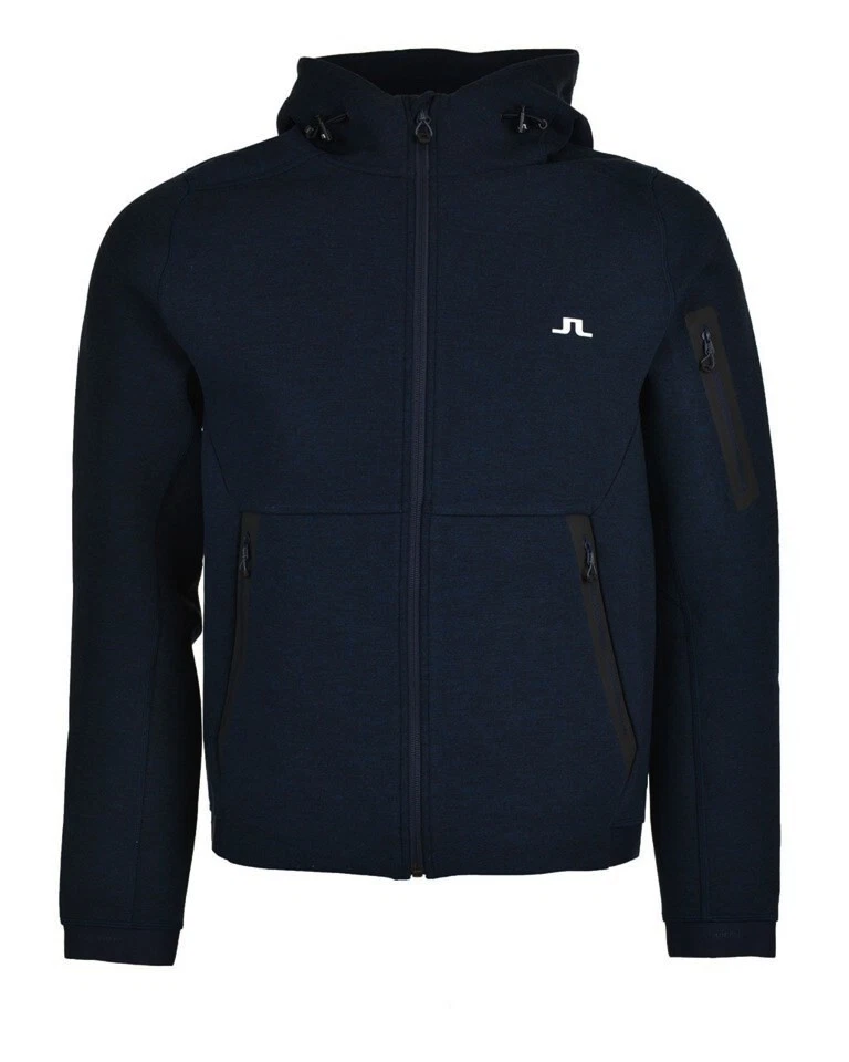 Chaqueta con Capucha Atlética J. Lindeberg Tech Sudadera Golf Correr Esquí Para Hombres Pequeña Azul Marino Foto 2 de 4
