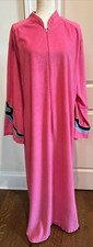 MONTE CARLO by UWANA XXL Robe Zip Up Pink Vintage Pockets Mandarin Collar