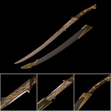 40.5in Elf Sword/Handmade sword/Stainless steel/Black sword/Cosplay/Collectible
