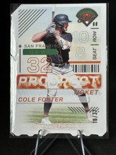 2024 Panini Prospect Edition Ticket Stub #94 Cole Foster /32