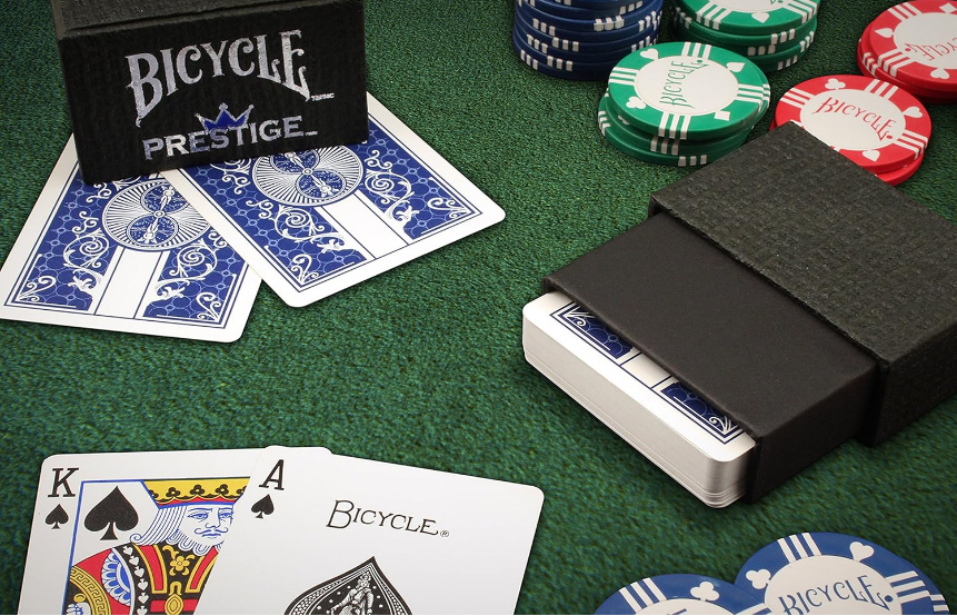 Bicycle Prestige Waterproof Plastic Playing Cards, Red & Blue