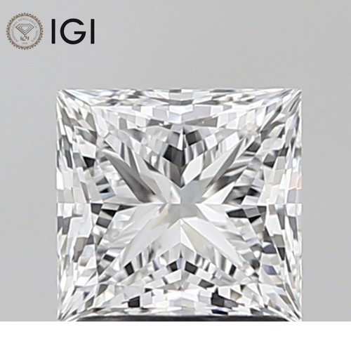 IGI Certified Lab Grown CVD Diamond PRINCESS Cut 0.82 Ct F Color VS1 Clarity - Afbeelding 1 van 14