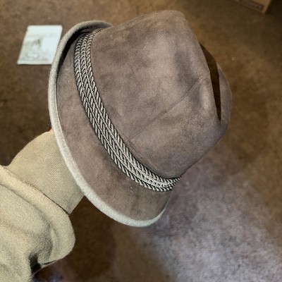 Vintage Rockel German Wool Hunter Hat Bresser  55cm Echtleder