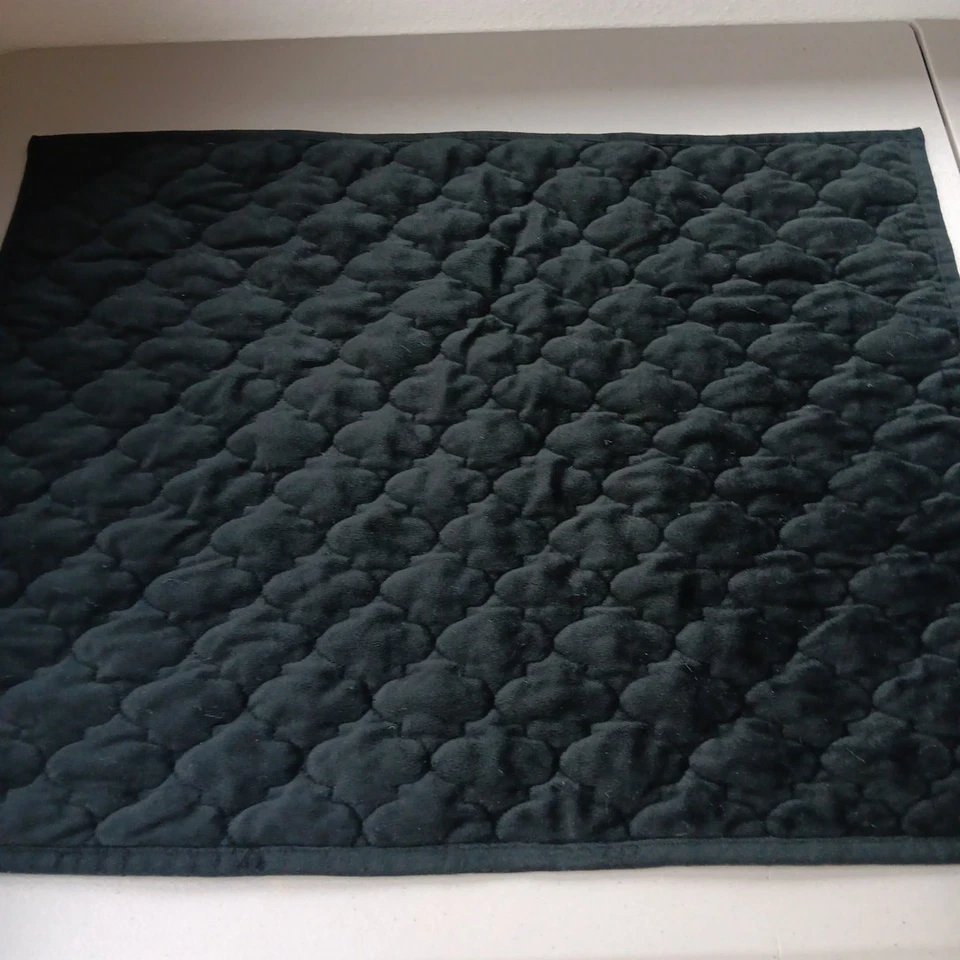 Juego de 2 fundas de almohada de terciopelo cosidas ESTÁNDAR negras acolchadas de lujo papá preppy Foto 2 de 4