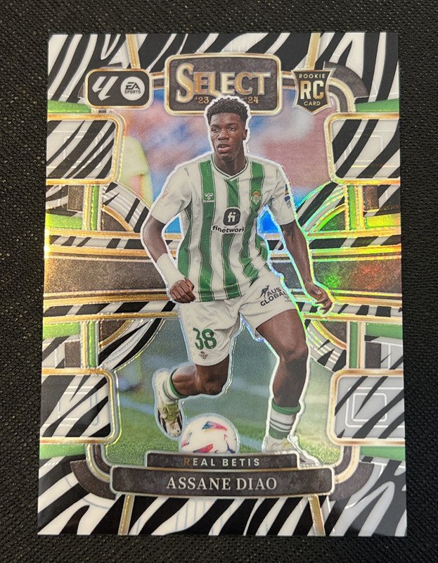 Assane Diao - Rookie ZEBRA PRIZM #/25 - 23-24 Select La Liga