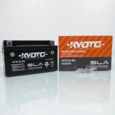 Batterie SLA Kyoto pour Moto Hyosung 125 Rx D 2001 à 2007 YTX7A-BS SLA / 12V 6Ah - Photo 1/3