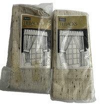 Vintage Sears Curtain Tiebacks 2 NIP Linen Th...