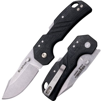 Cold Steel Knives Engage 25DPLC Lockback Black GFN Pocket Knife Stainless