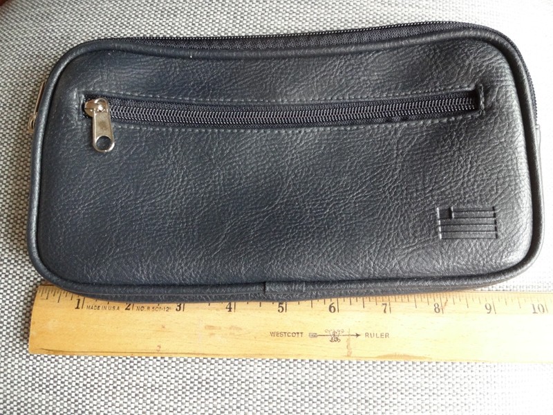 US Airways  Navy Blue Travel Case Amenity Toiletry Bag EMPTY