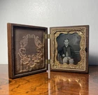 Wonderful Mid 19th Century Ambrotype Photograph Of Boy In Union Case