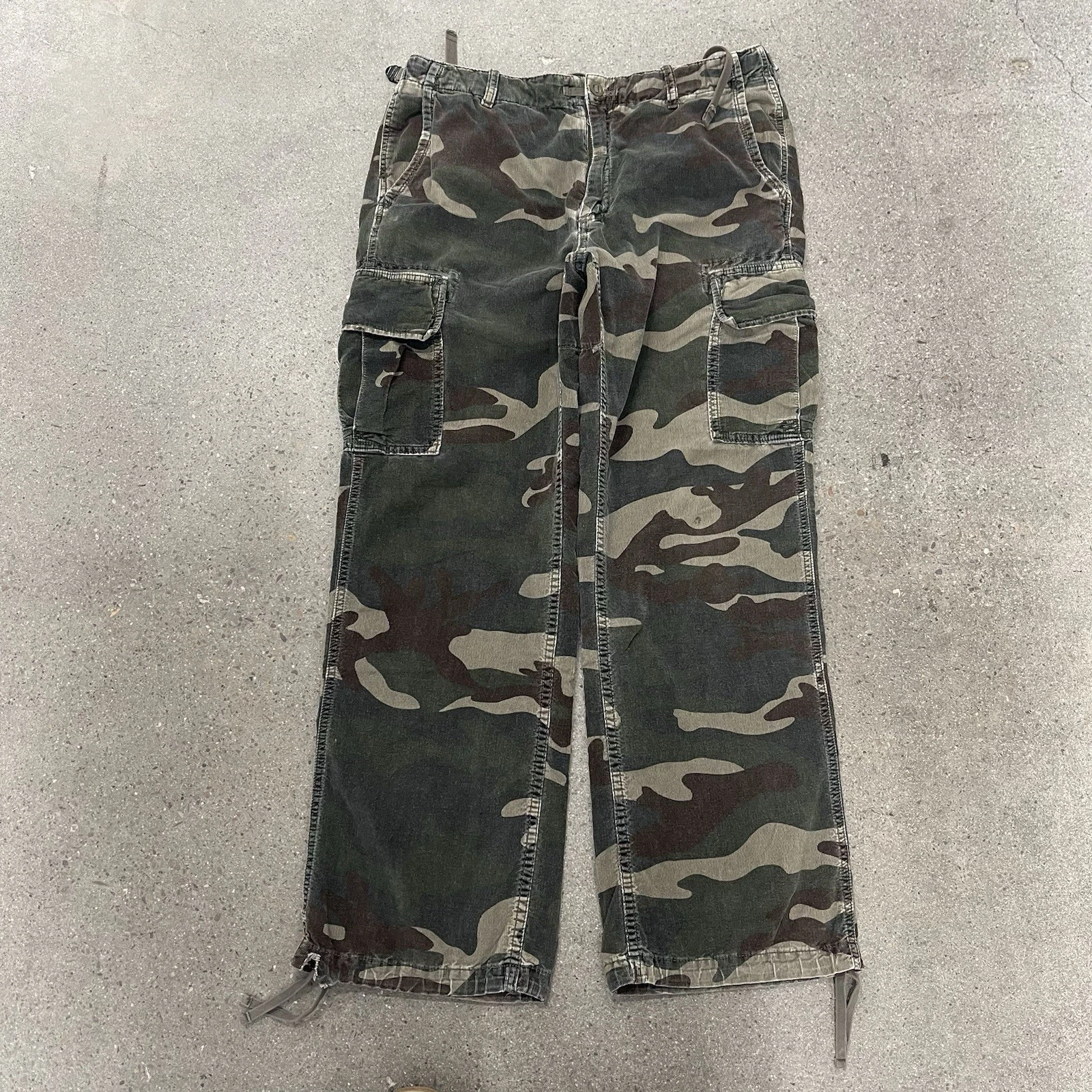 Gap Pants Camo Cargo Paratrooper Corduroy Military Size 36x32
