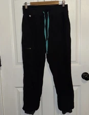 Figs Zamora Jogger FreeX Scrub Pants Lined Women's Sz Small S Black W23SW2005