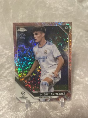 2021-22 Topps Chrome UEFA Miguel Gutierrez #137 RC Rose Gold Mini Diamond #d/125