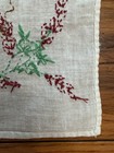 Hand Embroidered Vintage Floral Fabric Dresser Doilies, 2 pc cotton set — photo 4