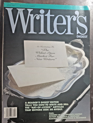 Writer's Digest Magazine- April 1987  Very Good cond.  (Westlake article)