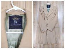 VTG Hart Schaffner Marx Silver Trumpeter 100% Cashmere Overcoat Tan Men's L/XL