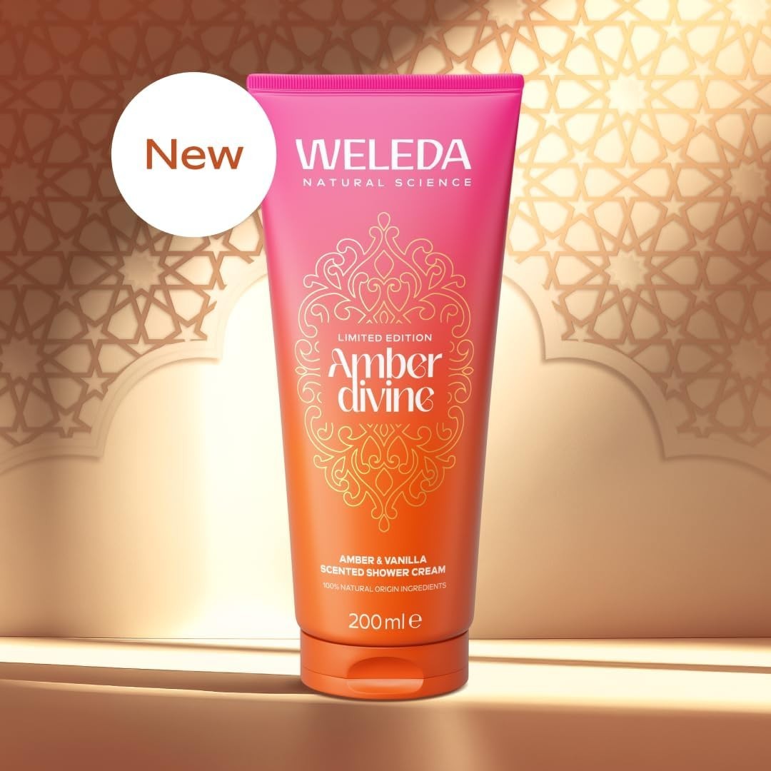 Weleda Men's Amber Divine Shower Gel With & Vanilla 200Ml - Image 2