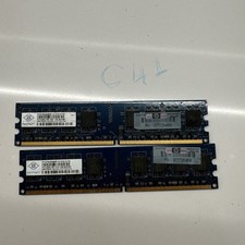2 x Nanya NT1GT64U8HB0BY-3C 1GB PC2-5300U DDR2-667MHz Desktop RAM Memory Module