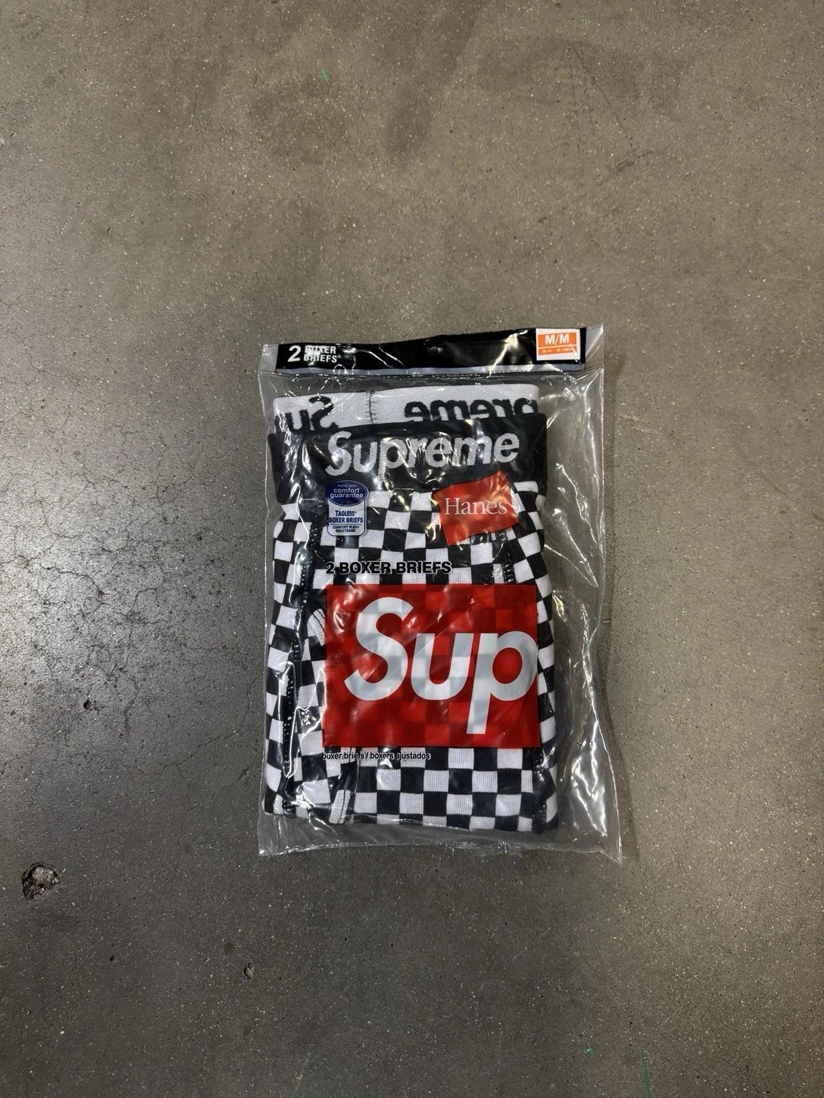 Boxer slip Supreme à carreaux Hanes taille M !