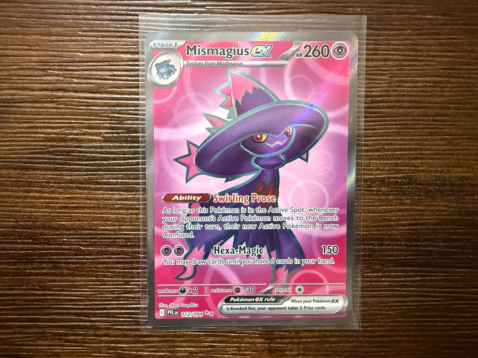 Mismagius ex Full Art Ultra Rare 112/094 Pokemon Phantasmal Flames English NM