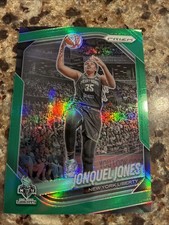 2025 Panini Prizm WNBA #52 Jonquel Jones Green Prizm Holo - New York Liberty