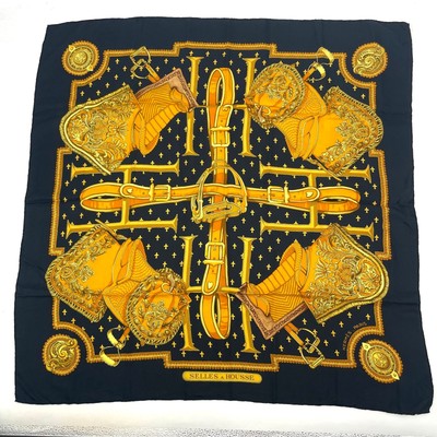 HERMES エスメス カレ90 SELLES A HOUSSE HERMES Scarf Carré 90 