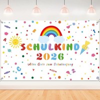 Deko Einschulung Banner Schulkind Hintergrund FüR MäDchen Und Jungen 2026