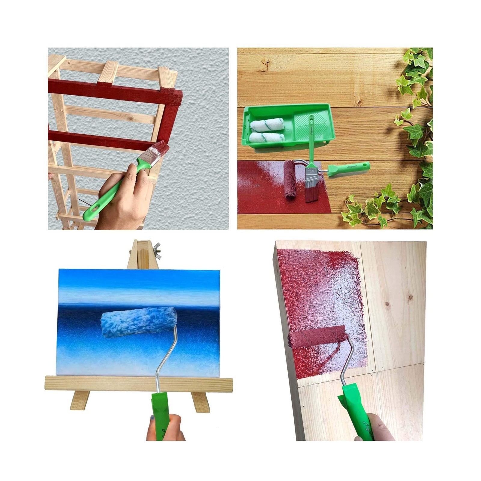 Small Paint Rollers with Brush and Tray for Quick Household Touch-u... Fast Ship