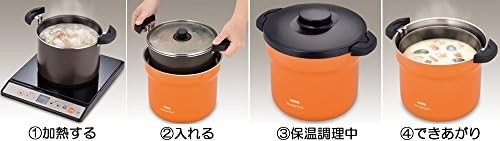 Thermoskanne Vakuum Thermo Kocher Shuttle Chef 4,3L für 4 bis 6 Personen Orange Japan - Bild 4 von 7
