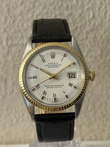 Vintage Rolex Datejust 1601 36mm | 18k Yellow Gold Fluted Bezel | Roman Dial