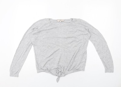 NEXT Damen Pullover Pulli grau Rundhals Viskose Größe 12