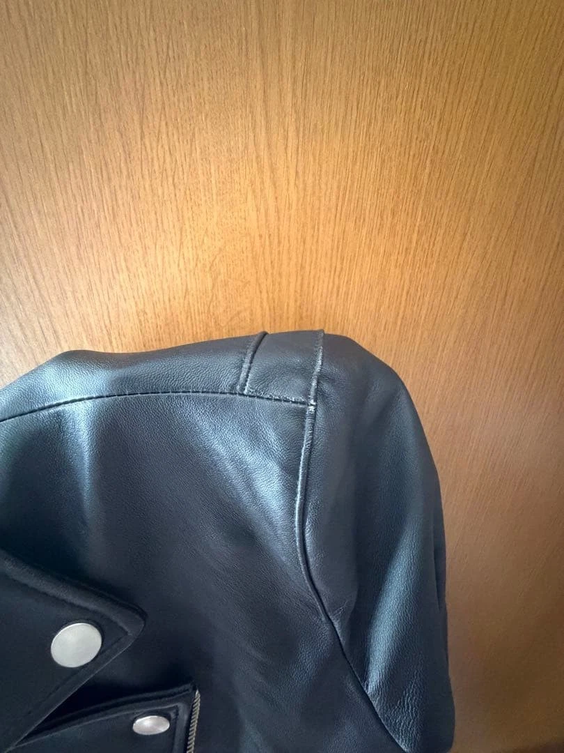 STUDIOUS Double Riders Jacket Black Lamb Leather Size 3 Made in Japan image 4