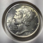 1935 10¢ Mercury Dime BU - Full Bands - Free Shipping - BK6