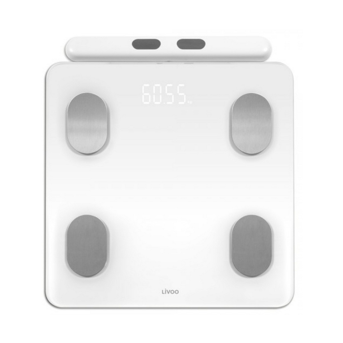 Livoo Impédancemètre Connecté DOM531W Balance Salle de Bain Suivi Forme
