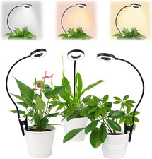 3 Pack Clip On Grow Lights Full Spectrum Indoor Plant Lamps with Dimmable Timers