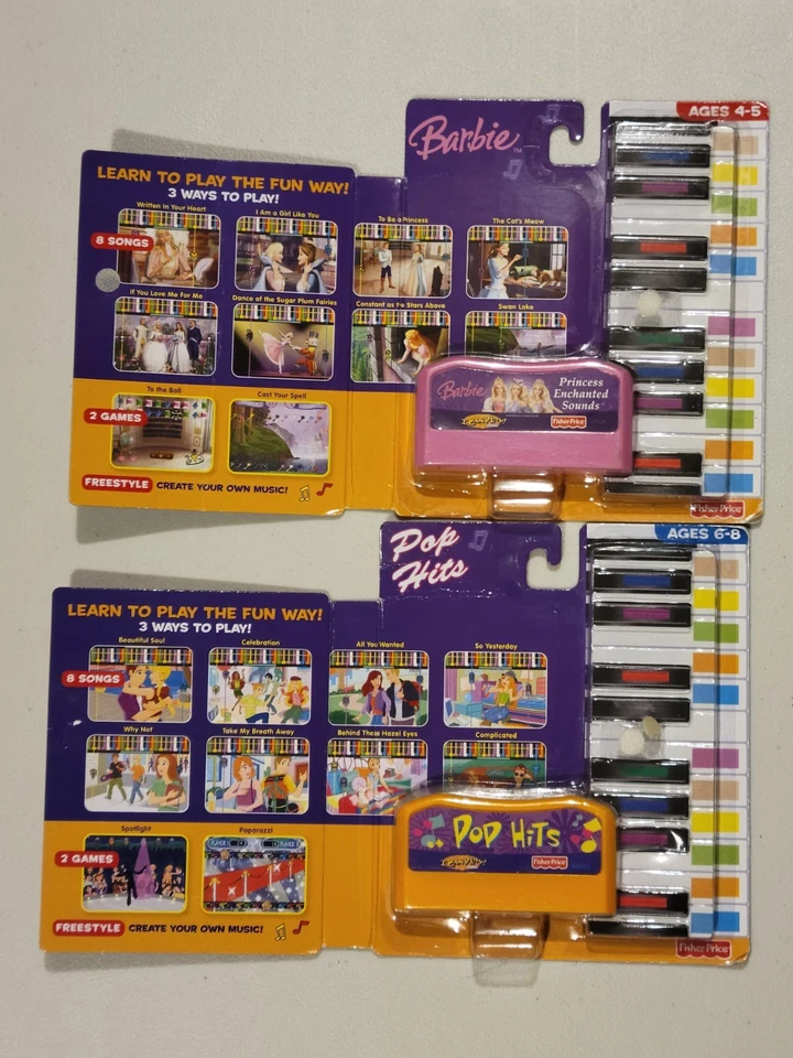 Lote de (5) Cartuchos de software de piano I Can Play Barbie Scooby-Doo Navidad Nuevos Foto 2 de 4