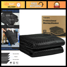 2 Pack Heavy Duty Moving Blankets 80x72 in  Quilted Furniture Pads for Packing