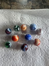 LOT OF 10 OLD MARBLES  AKRO-PELTIER