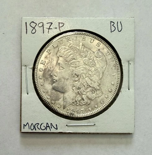 1897-P Morgan Silver Dollar - Brilliant Uncirculated (BU)
