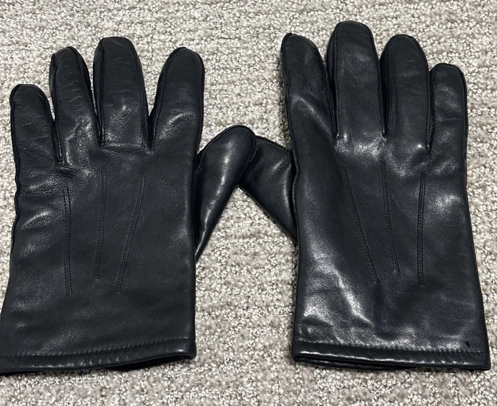 Men’s Black Leather Gloves Extremely Soft Warm Lined Comfortable